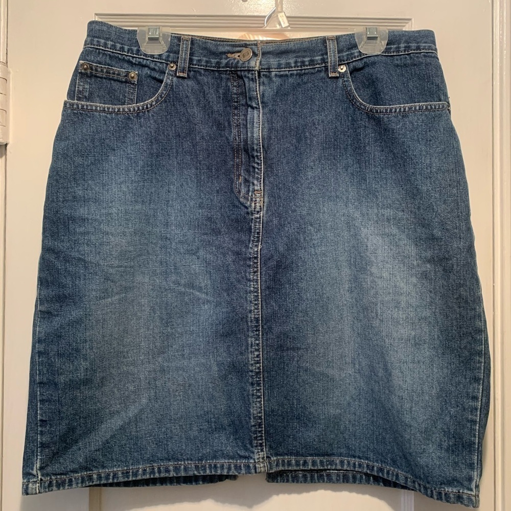 NY&Co NY Jeans Vintage Denim Mini Skirt 14